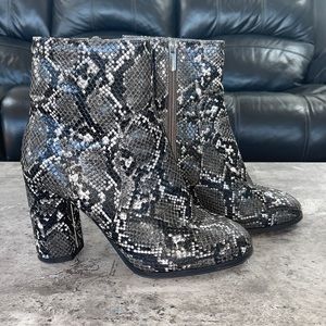 Snakeskin Heeled Boots